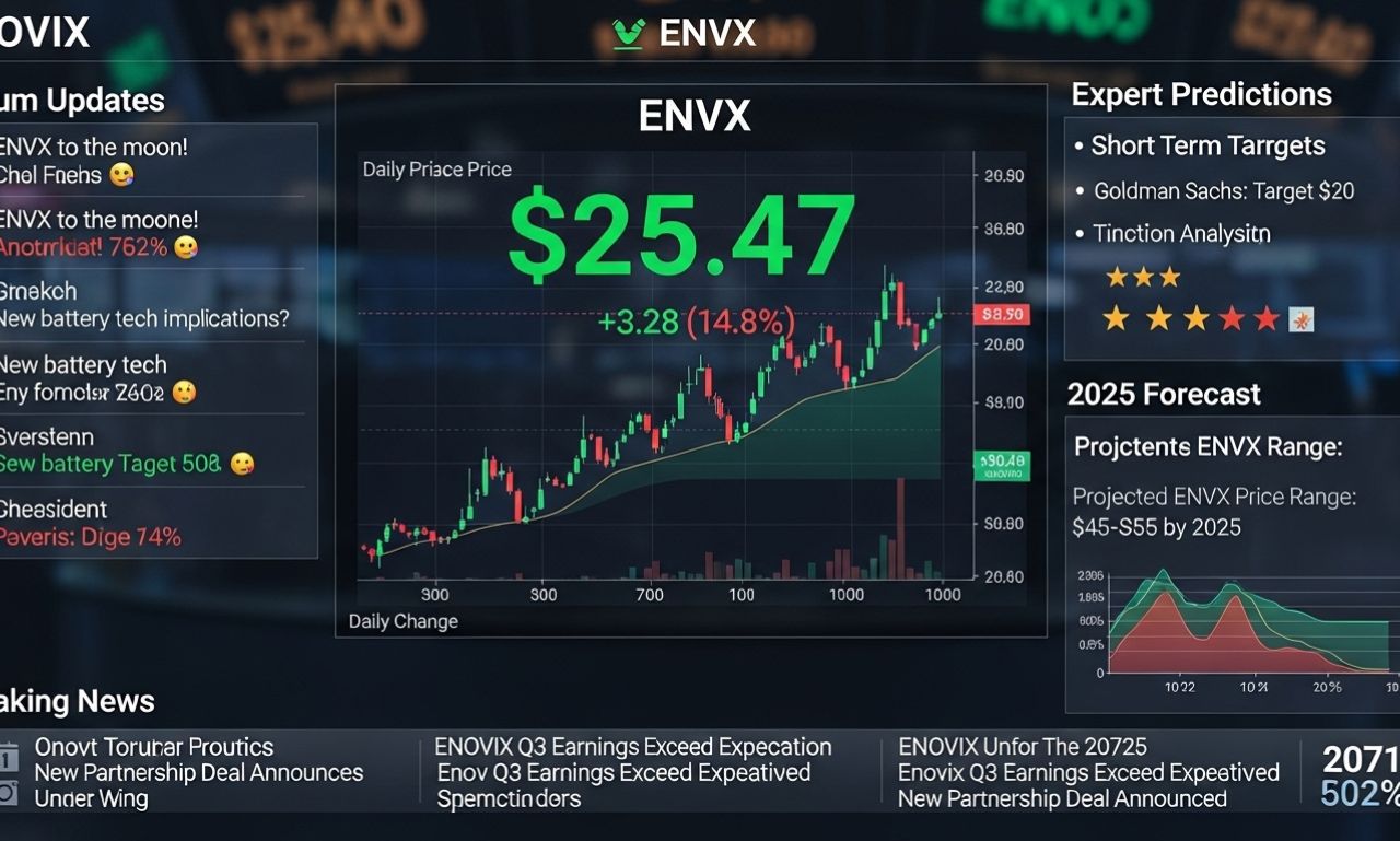 Enovix Stock Price, Forecast 2025, Prediction & Latest News